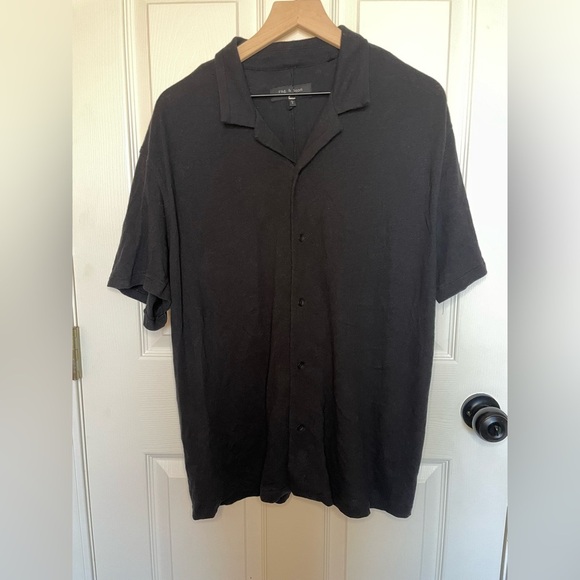 Rag & Bone Avery Button-Up Shirt Linen Blend - Picture 3 of 6